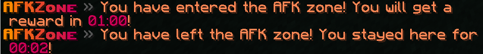 Afk zone message enter left