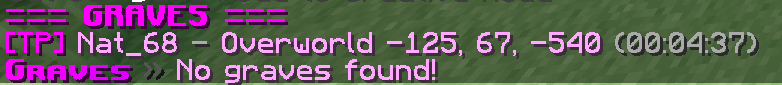 Graves list message