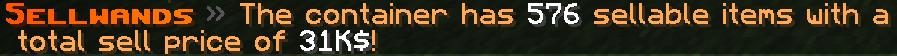 Sellwands item sell message
