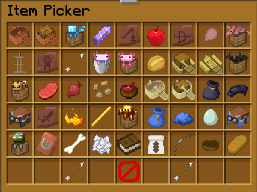 Vaults item picker